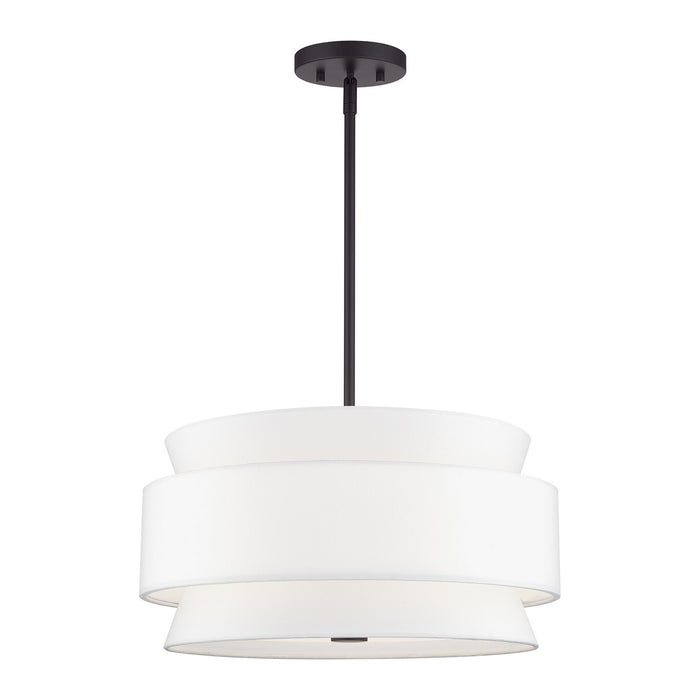 Livex Lighting - 60023-07 - Four Light Pendant Chandelier - Fontana - Bronze