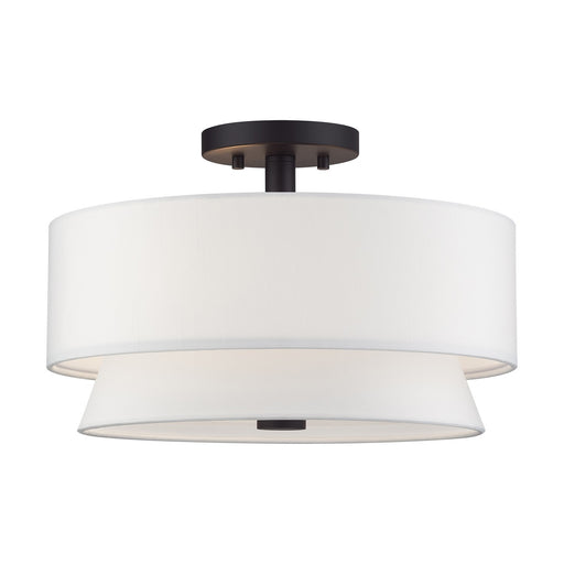 Fontana Three Light Semi-Flush Mount Bronze