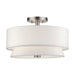 Livex Lighting - 60026-91 - Three Light Semi-Flush Mount - Fontana - Brushed Nickel