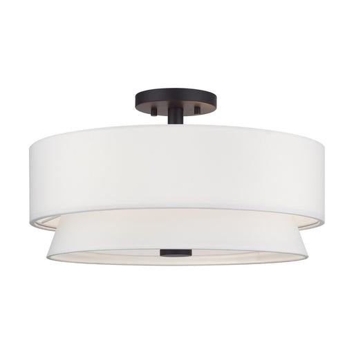 Fontana Four Light Semi-Flush Mount Bronze