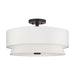 Livex Lighting - 60027-07 - Four Light Semi-Flush Mount - Fontana - Bronze