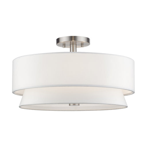 Fontana Four Light Semi-Flush Mount Brushed Nickel