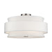 Livex Lighting - 60028-91 - Five Light Semi-Flush Mount - Fontana - Brushed Nickel