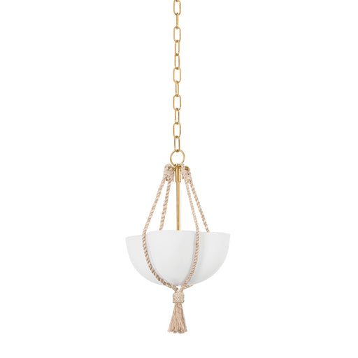 Amberley One Light Pendant Vintage Gold Leaf