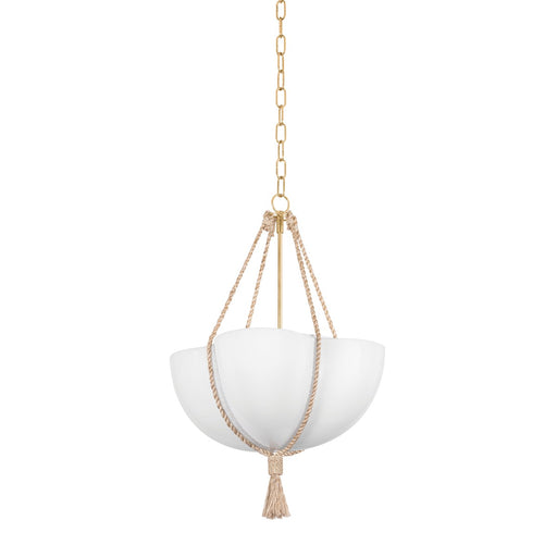Amberley One Light Pendant Vintage Gold Leaf