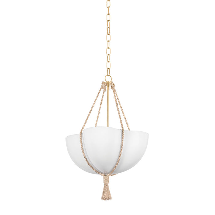 Hudson Valley - 1020-VGL - One Light Pendant - Amberley - Vintage Gold Leaf
