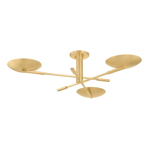 Johnson LED Semi Flush Mount Aged Brass