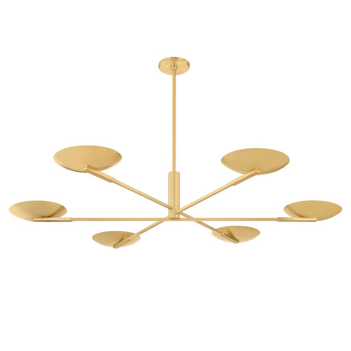 Johnson LED Chandelier Aged Brass