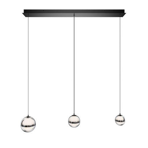 Cyllindra LED Chandelier Black Chrome