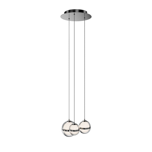 Cyllindra LED Chandelier Black Chrome