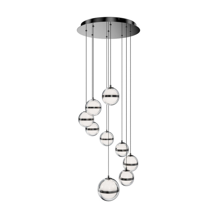 W.A.C. Lighting - PD-77509R-BC - LED Chandelier - Cyllindra - Black Chrome