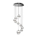 W.A.C. Lighting - PD-77509R-BC - LED Chandelier - Cyllindra - Black Chrome