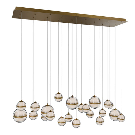 Cyllindra LED Chandelier Aged Brass