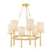 Hudson Valley - 1776-AGB - Six Light Chandelier - Bridgeton - Aged Brass