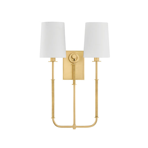 Glenmont Two Light Wall Sconce Aged Brass