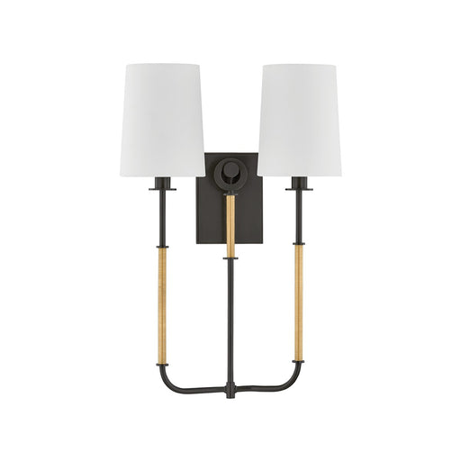 Glenmont Two Light Wall Sconce Aged Brass/Distressed Bronze
