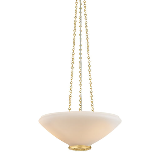 Awosting Three Light Pendant Aged Brass