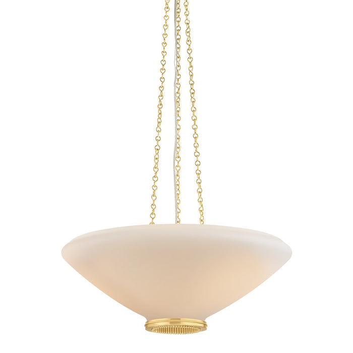 Hudson Valley - 2322-AGB - Three Light Pendant - Awosting - Aged Brass