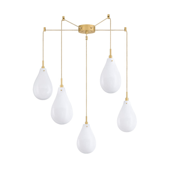 Hudson Valley - 3905-AGB - Five Light Chandelier - Ironwood - Aged Brass