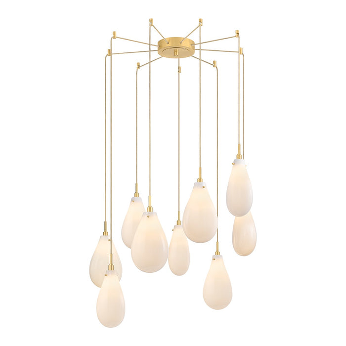 Hudson Valley - 3909-AGB - Nine Light Chandelier - Ironwood - Aged Brass