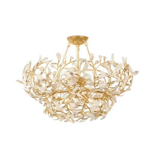 Maybrook Six Light Chandelier Vintage Gold Leaf