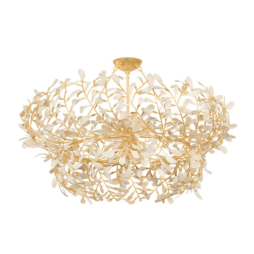 Maybrook Eight Light Chandelier Vintage Gold Leaf