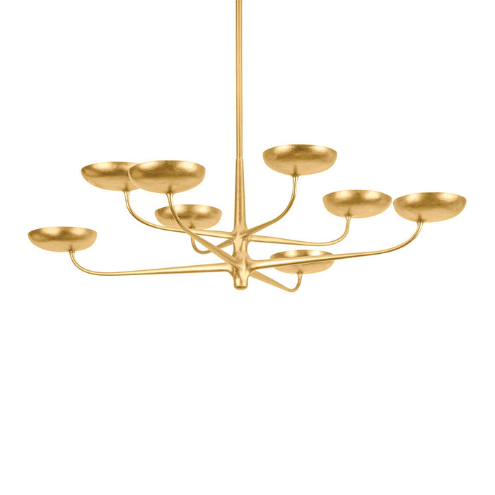 Hudson Valley - 4545-VGL - LED Chandelier - Taormina - Vintage Gold Leaf