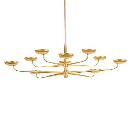 Taormina LED Chandelier Vintage Gold Leaf