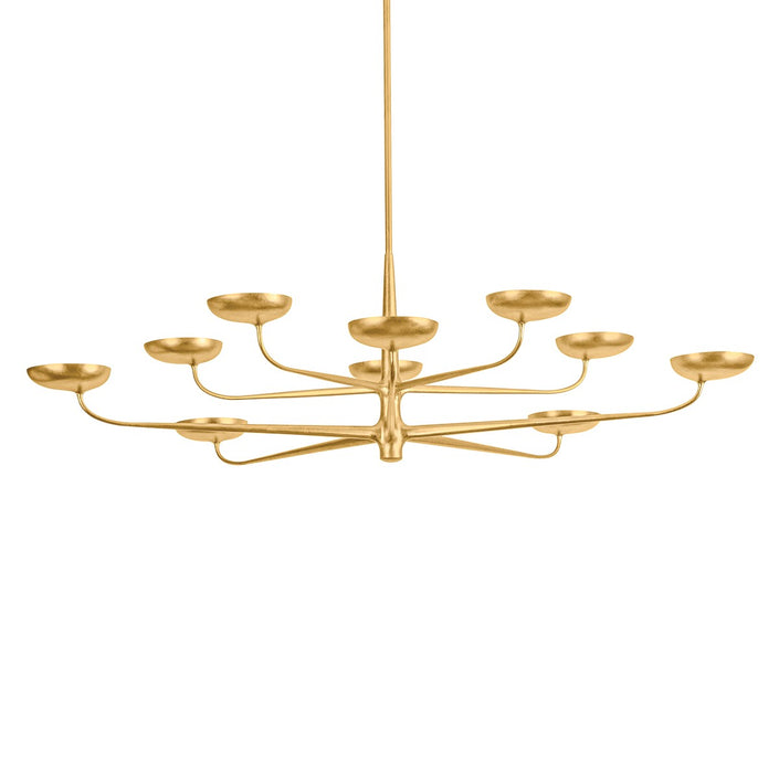 Hudson Valley - 4563-VGL - LED Chandelier - Taormina - Vintage Gold Leaf