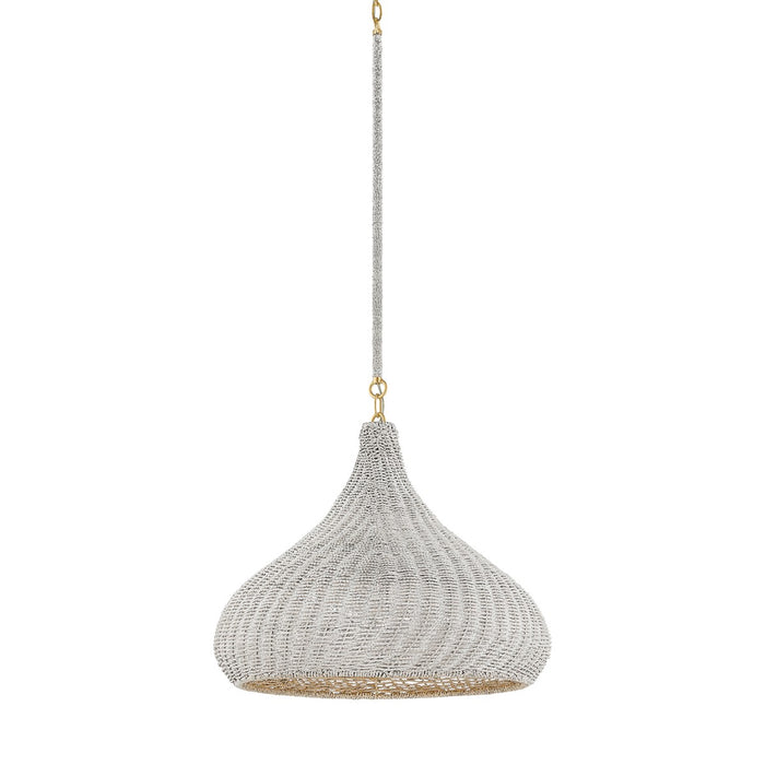 Hudson Valley - 4820-AGB - One Light Pendant - Hampstead - Aged Brass
