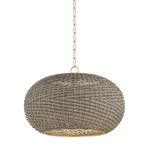 Penarth One Light Pendant Aged Brass