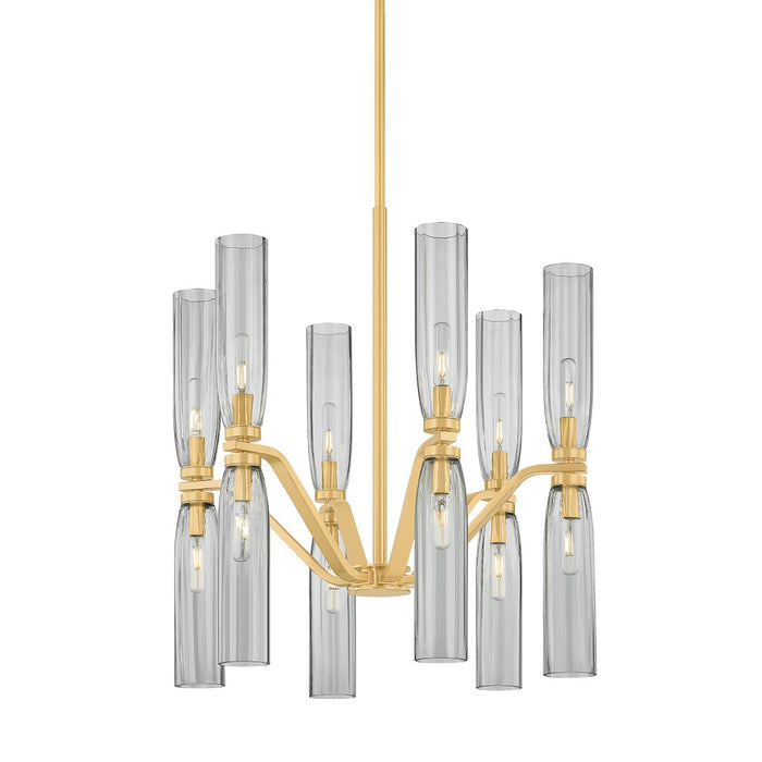 Hudson Valley - 6813-AGB - 12 Light Chandelier - Harpswell - Aged Brass