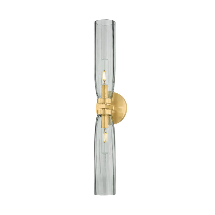 Hudson Valley - 6832-AGB - Two Light Bath - Harpswell - Aged Brass