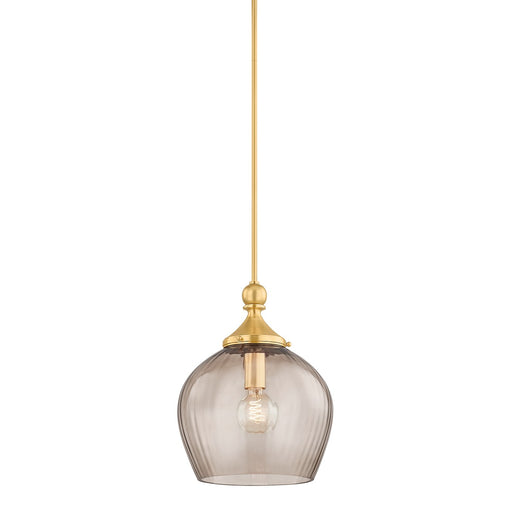 Chatton One Light Pendant Aged Brass