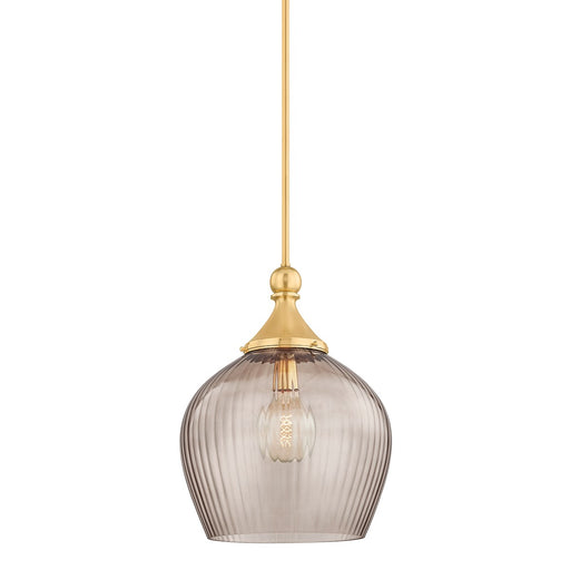 Chatton One Light Pendant Aged Brass