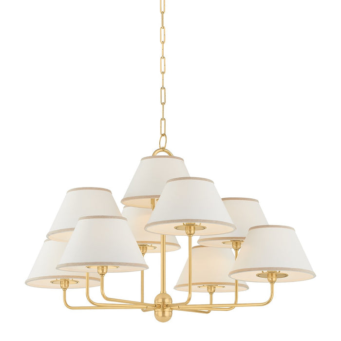 Hudson Valley - 7409-AGB - Nine Light Chandelier - Durland - Aged Brass