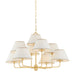 Hudson Valley - 7409-AGB - Nine Light Chandelier - Durland - Aged Brass