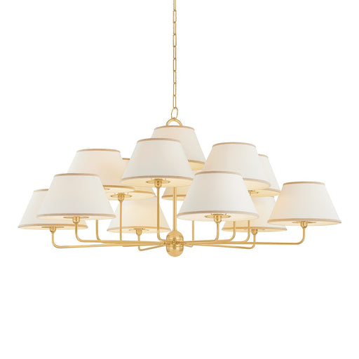 Hudson Valley - 7413-AGB - 13 Light Chandelier - Durland - Aged Brass