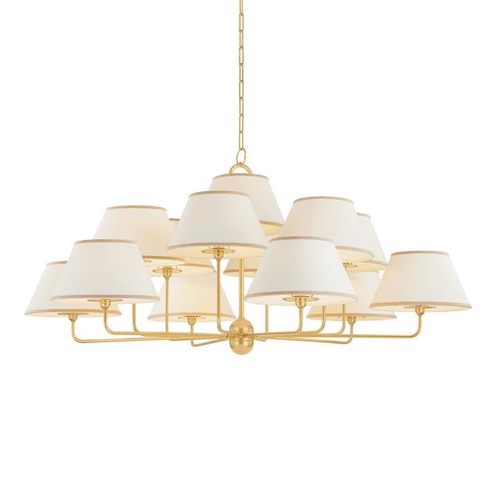Hudson Valley - 7413-AGB - 13 Light Chandelier - Durland - Aged Brass