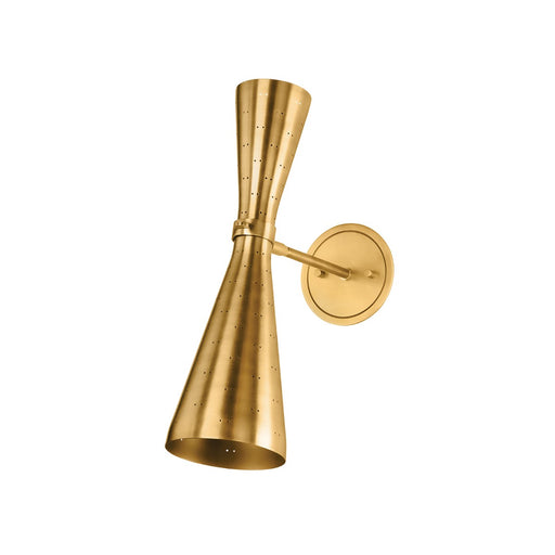 Allanton Two Light Wall Sconce Aged Brass