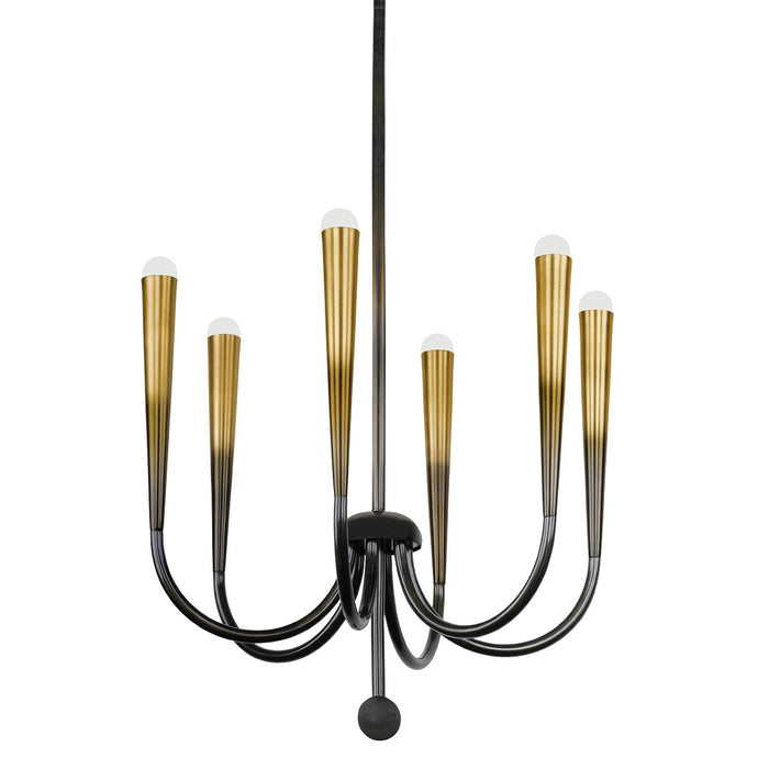 Hudson Valley - CB3846-GB - Six Light Chandelier - Adley - Gradient Brass