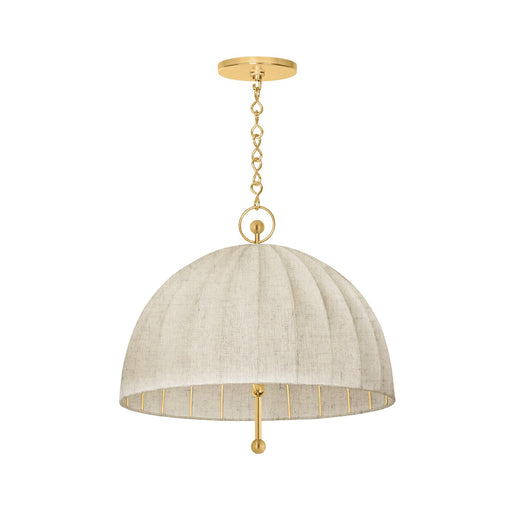 Palmetto One Light Pendant Aged Brass
