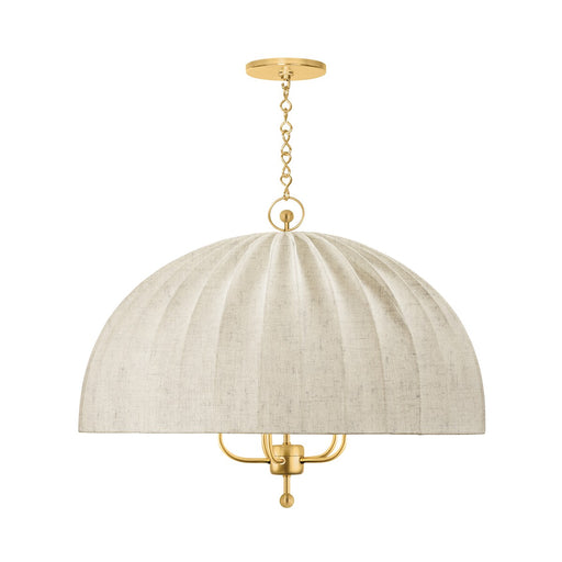 Palmetto Five Light Chandelier Aged Brass