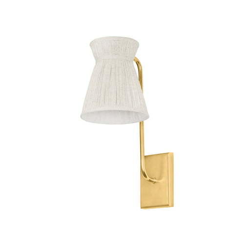Hollywood One Light Wall Sconce Aged Brass