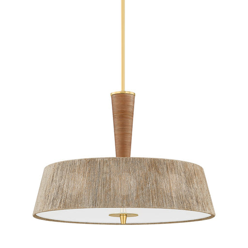 George Three Light Pendant Aged Brass