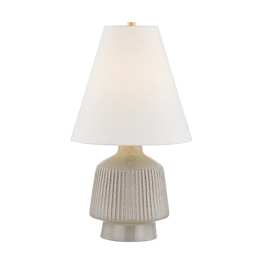 King One Light Table Lamp Aged Brass/Ceramic Coccon