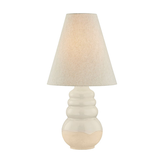 Tybee One Light Table Lamp Aged Brass/Ceramic Elemental White