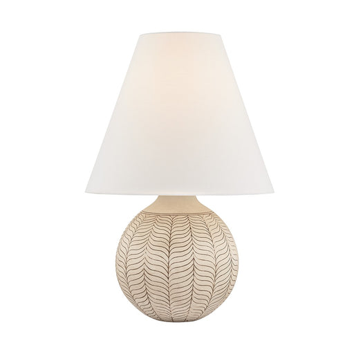 Capers One Light Table Lamp Aged Brass/Ceramic Ivory Petal