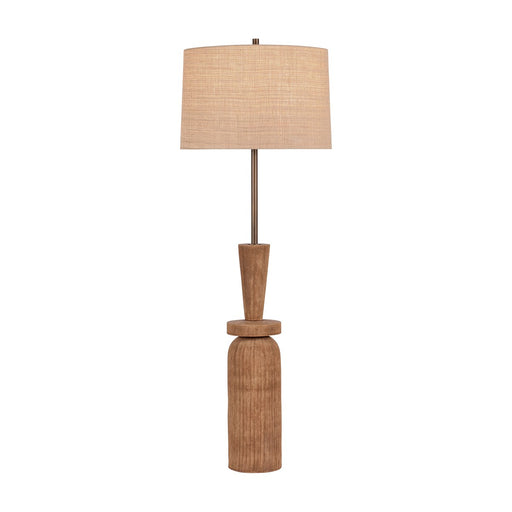 Kinloch One Light Floor Lamp Bronze Leaf/Ceramic Ash Brown