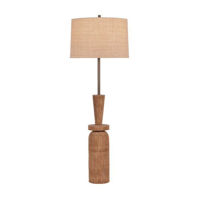 Hudson Valley - L1164-BRL/CAB - One Light Floor Lamp - Kinloch - Bronze Leaf/Ceramic Ash Brown